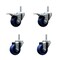 Service Caster 3 Inch Solid Polyurethane Swivel 34 Inch Threaded Stem Caster Set 2 Total Lock Brakes SCC-TSTTL20S314-SPUS-34212-2-S-2 - alternate 1